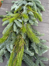Mixed pine/foliage Christmas garland
