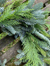 Mixed pine/foliage Christmas garland