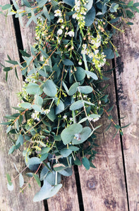 Wax flower and eucalyptus garland