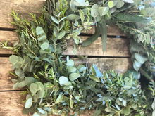 Mixed eucalyptus, rosemary and pitto garland